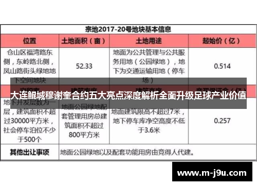 大连鲲城穆谢奎合约五大亮点深度解析全面升级足球产业价值 大连鲲城穆谢奎合约五大亮点深度解析全面升级足球产业价值