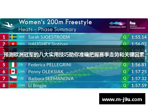 预测欧洲冠军的八大实用技巧助你准确把握赛季走势和关键因素 预测欧洲冠军的八大实用技巧助你准确把握赛季走势和关键因素