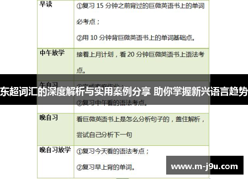 东超词汇的深度解析与实用案例分享 助你掌握新兴语言趋势