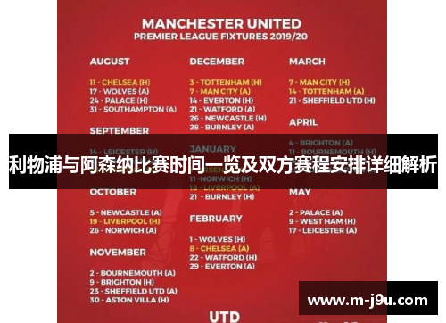 利物浦与阿森纳比赛时间一览及双方赛程安排详细解析